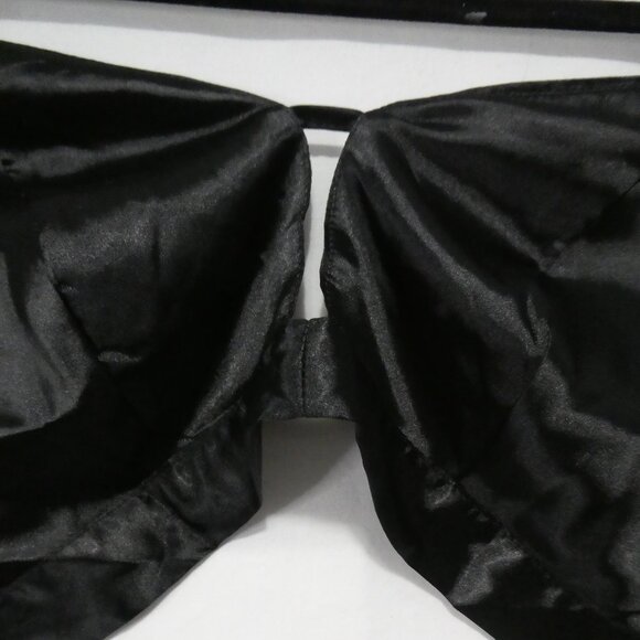 SHEIN - Curve | OXL | Black Satin Side Tie Bikini Top - Picture 8 of 9